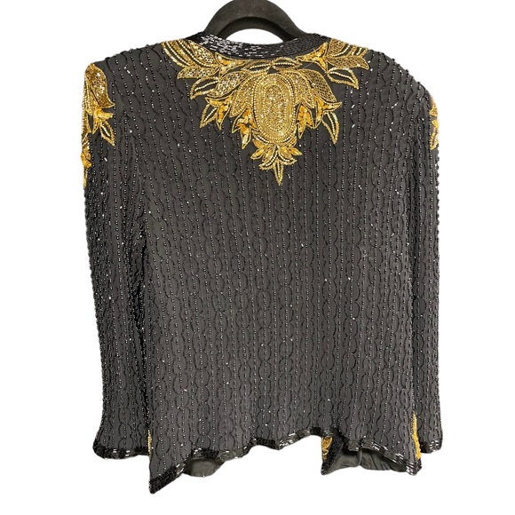 BEAUTIFUL VINTAGE “BALMAIN” STYLE HAND BEADED CARDIGAN - Picture 2 of 9